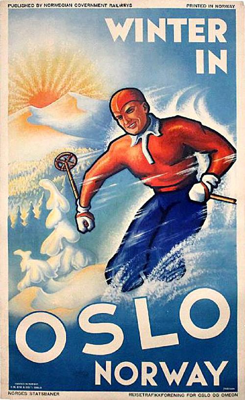 历届冬奥会海报1952 - 1964