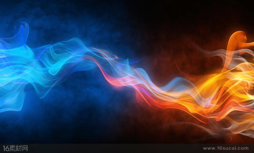 神秘蓝色红线条背景素材