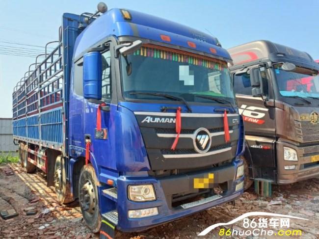 福田欧曼gtl 前四后八9.6米高栏货车货车