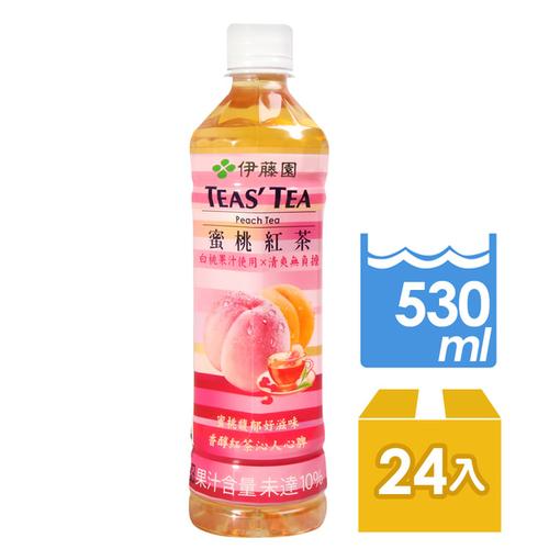 【伊藤园】teas tea蜜桃红茶(530mlx24入)