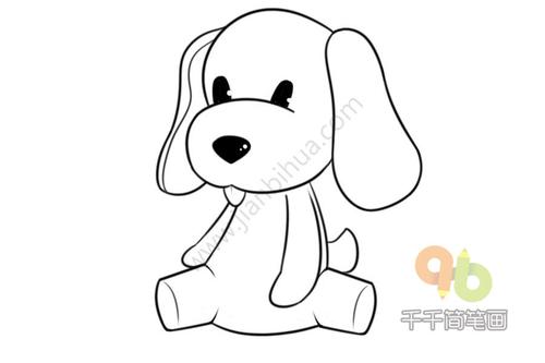 玩具小狗简笔画步骤图
