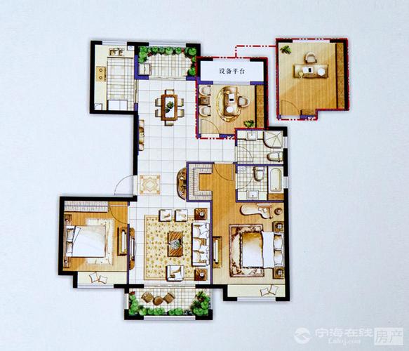 金色华府二期户型图_宁海在线房产