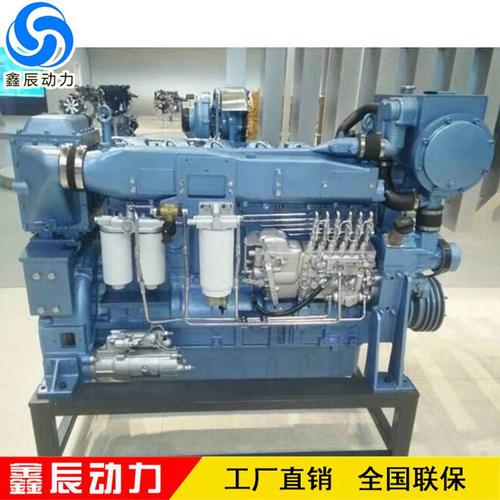 新款潍柴300马力船用柴油机wd615618柴油机1800转带波箱带水箱