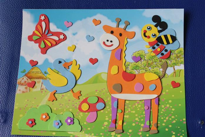 eva手工贴 益智diy玩具 手工贴画 儿童diy制作立体拼图yg系列