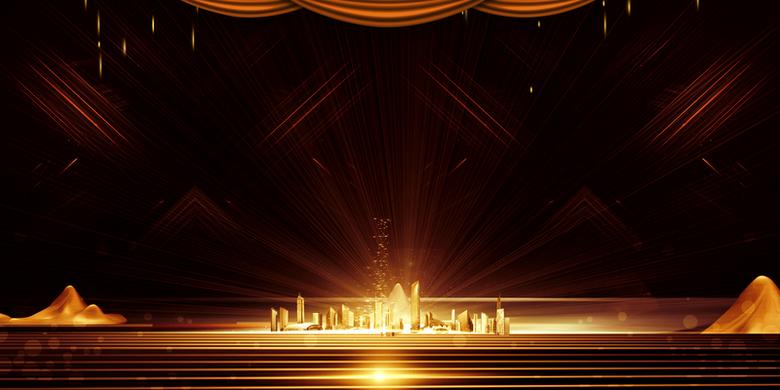 黑色金光背景图元素