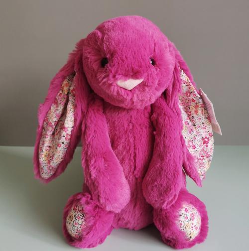 英国jellycat桃粉色碎花兔子毛绒玩具限量版邦尼兔星星耳可爱公仔