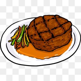 卡通矢量美味的西餐牛排