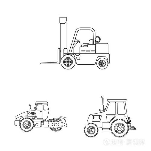 建造和建筑标志的矢量设计.网站建设与机械库存符号的