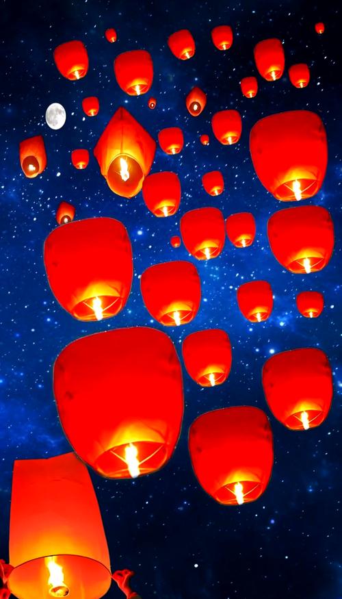 �孔明灯祈福,心愿飞翔�