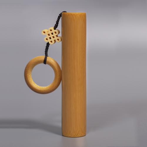 实心竹手把件高密度玉竹文玩实心竹玉化雕刻精磨20000目带配饰