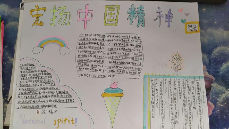 六2班"民族精神代代传"优秀手抄报