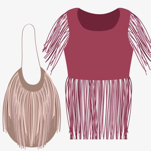 手绘/卡通 卡通元素 > 流苏手提包和服饰  收藏 [声明] 觅元素所有