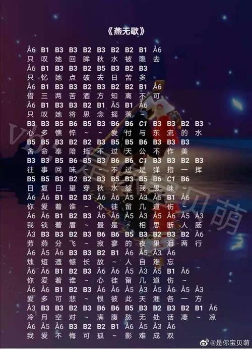 光遇燕无歇乐谱分享