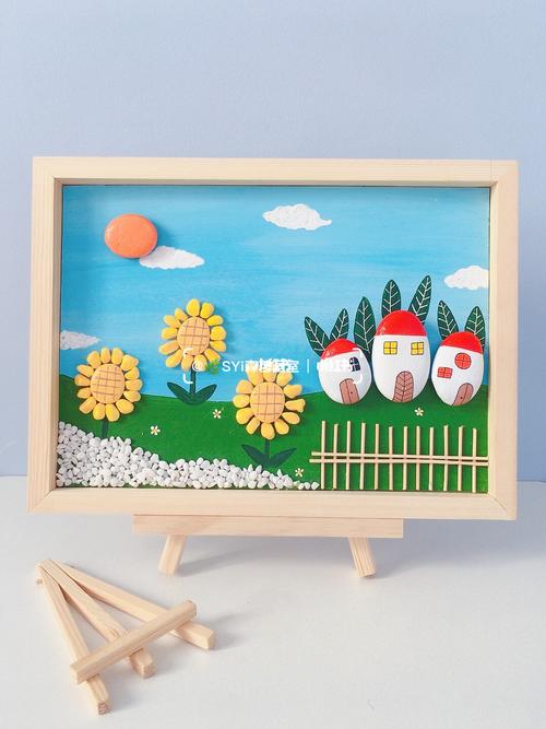 syi森艺画室|diy创意石头画拼图手工装饰画_石头画_装饰画_diy_手工