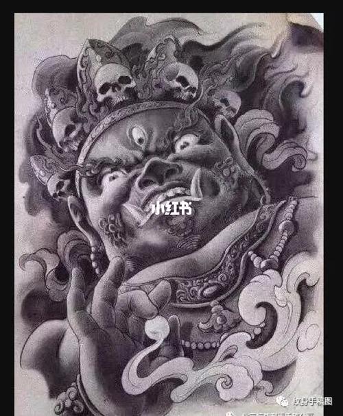 大黑天纹身图案 大黑天神纹身图案 纹身手稿 纹身素材