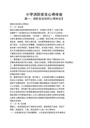 六年级作文之小学消防安全心得体会.docx