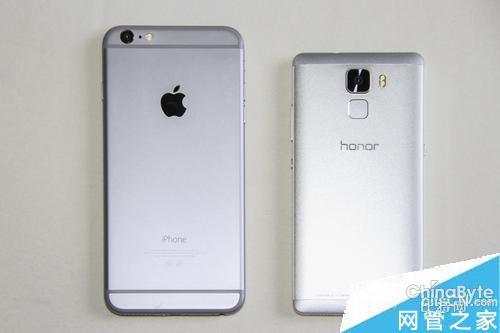 苹果被虐哭了华为荣耀7` 对比评测iphone6 plus`