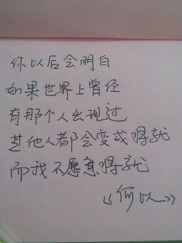 而我,不愿将就