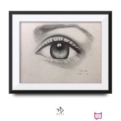 漂亮的素描静物图片,眼睛