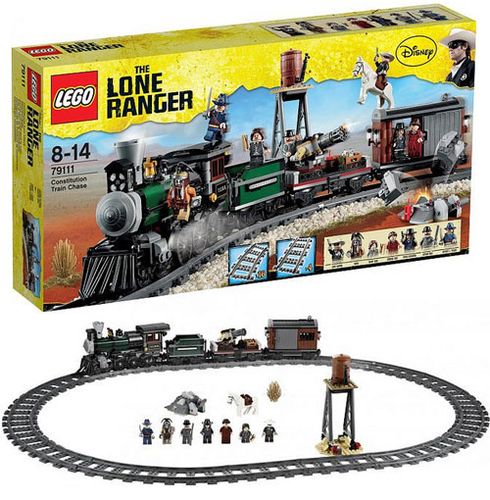 lego 乐高独行侠系列 火车追逐 宪法号大追逐