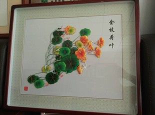 纯手工承德滕氏布糊画,有框礼品大师专利非遗浮雕挂画