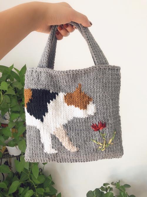 猫咪包包_猫咪_包包_编织包_兴趣爱好_手工