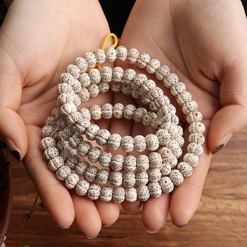 海南元宝籽星月菩提子南瓜珠手串108颗素珠正月高密男女佛珠手链