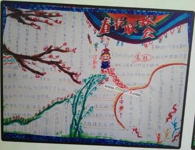 春节联欢会调研手抄报 春节手抄报