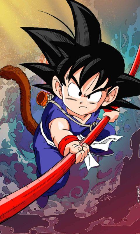 七龙珠长尾巴的孙悟空小时候坐筋斗云手机壁纸图片集(4)