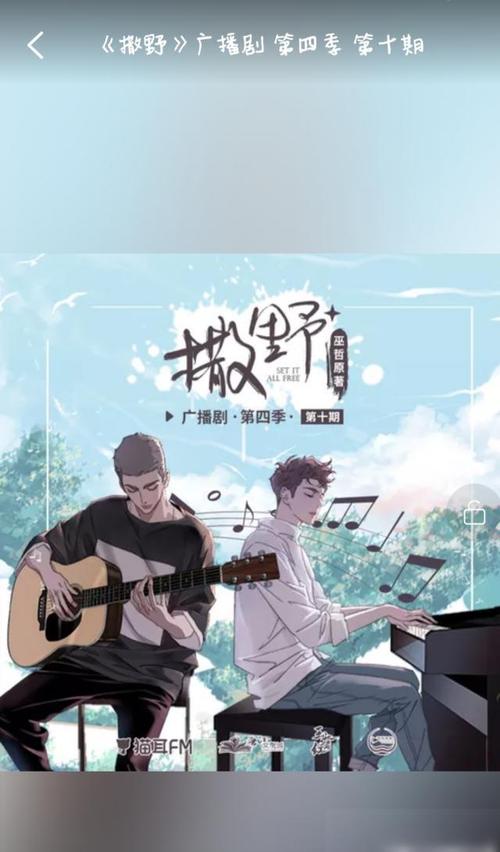 广播剧《撒野》,属于蒋丞和顾飞的故事