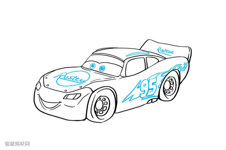 如何画闪电麦昆