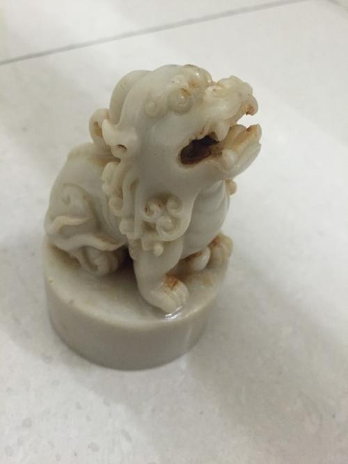 乾隆年制玉狮子印章 是真假吗