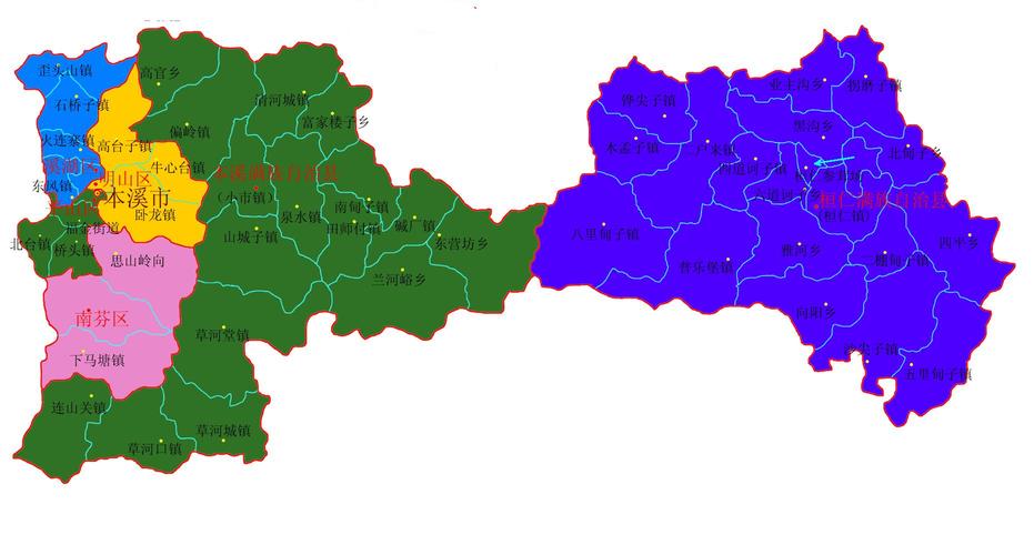 本溪在建国初期是中国十大直辖市之一.