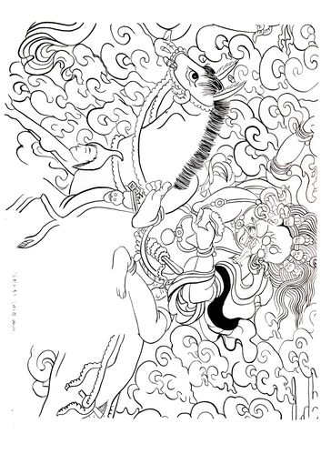 佛像白描