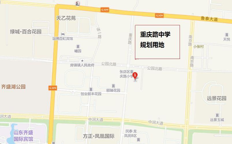 至此,   新区己有    重庆路小学,淄博柳泉中学,齐德学校