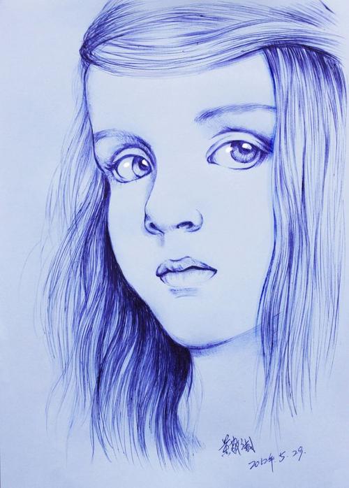 游戏动漫素描铅笔画手绘图