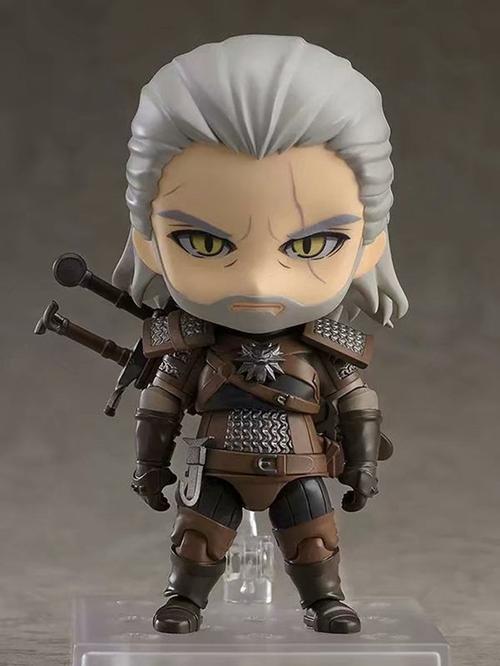 巫师3 狂猎 白狼 907# 杰洛特 geralt q版粘土 可动公仔 盒装手办