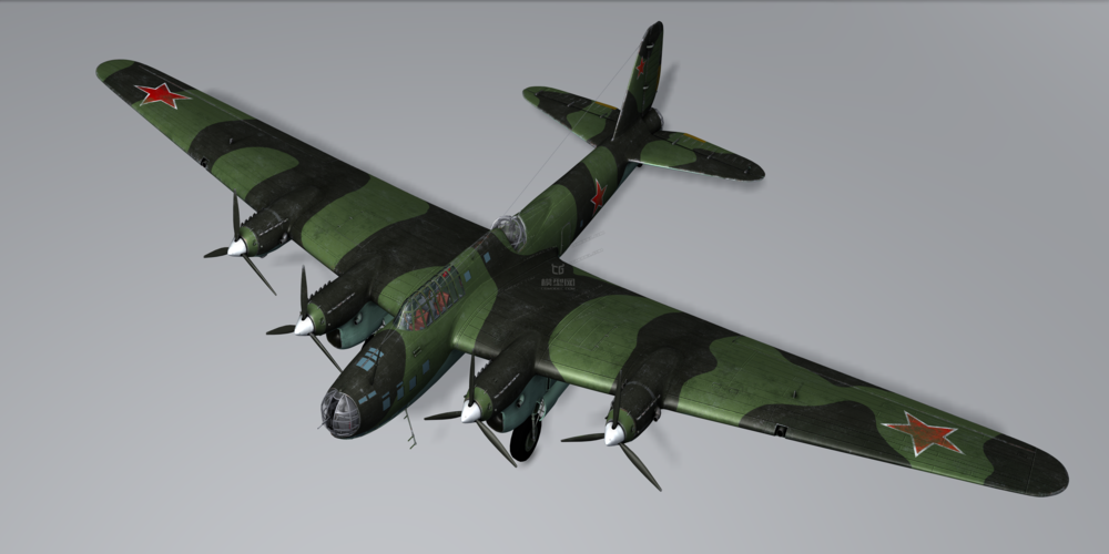 苏联pe-8 佩8 轰炸机 模型 高清4k贴图