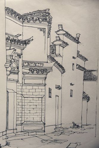 徽派建筑 旅行写生