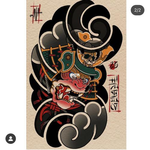 传统大臂纹身手稿_纹身_脏辫_80md脏辫刺青攻略_日式老传统纹身_美妆