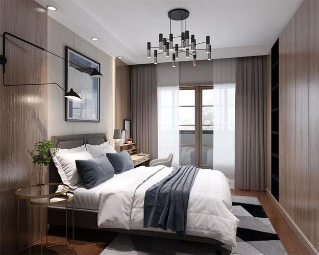 杭州众安学君里120方现代风格次卧装修效果图 主卧