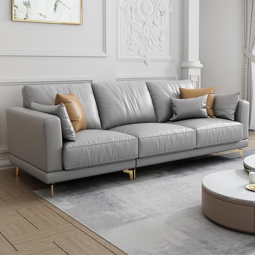 曲冠quguan轻奢沙发客厅现代轻奢沙发小户型三人位北欧羽绒实木沙发