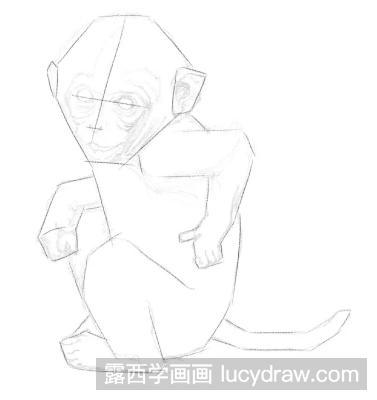 动物素描教程小猴子的画法