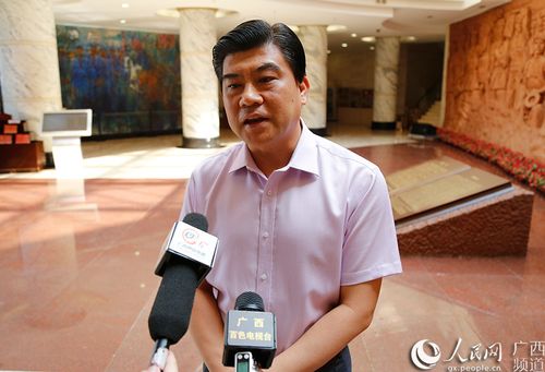 百色市市委常委,市人民政府常务副市长杨春庭接受网媒记者采访