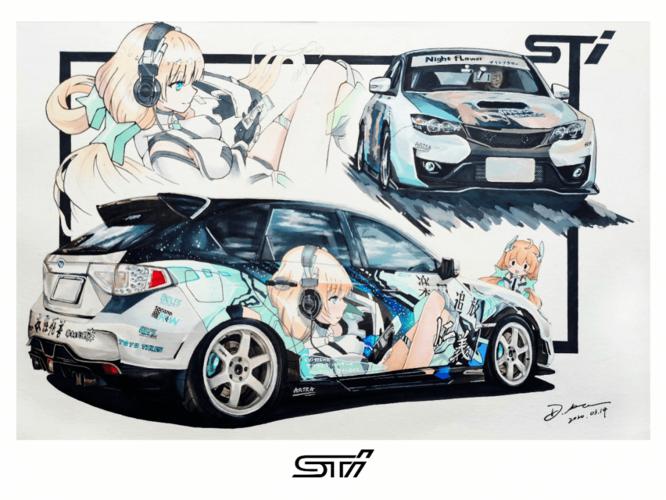 sico原创痛车绘所当汽车撞上二次元痛的是车