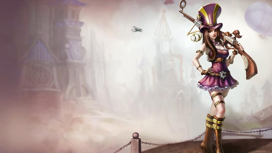 求皮城女警经典皮肤高清原画大图素材,3375×1992大概