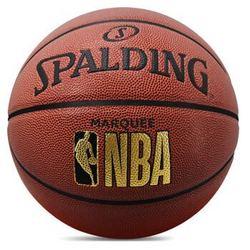 spalding 斯伯丁 nba烫金比赛篮球7号蓝球 室内外pu耐磨76-315y/77