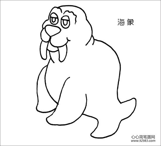 海象简笔画图片