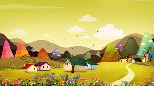 唯美卡通乡村1_1920x1080_高清视频素材下载(编号:424879)_舞台背景