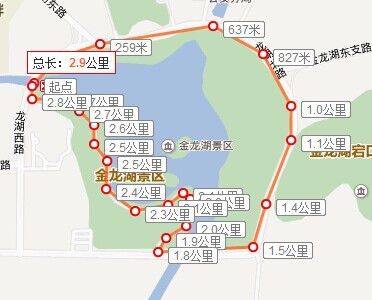 徐州金龙湖一圈有多少理路